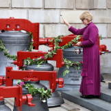 The Bishop of London blesses the bells at St Paul's Cathedral