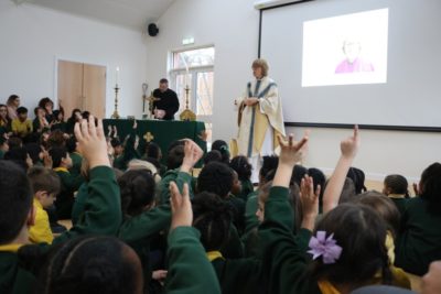New hall, opened by Bishop of London, will strengthen school’s links with local community