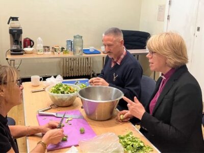 Bishop Sarah takes part in St James’s Church ‘Chopathon’