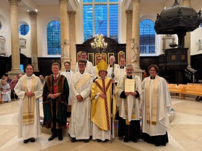 Bishop Sarah celebrates the licensing of Revd Stephen Baxter in the City of London